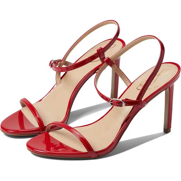 Sam Edelman Doran Heels Size 9 Ruby Red Patent Leather - Picture 1 of 15